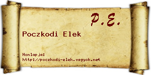 Poczkodi Elek névjegykártya